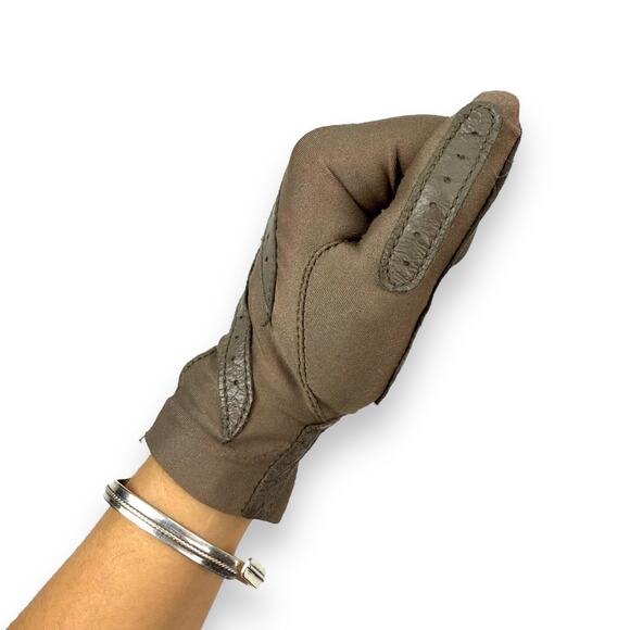 ❌SOLD❌1970's ARIS ISOTONER taupe brown leather motorcycle gloves - Picture 9 of 15